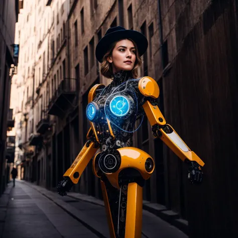 ((best quality)), ((masterpiece)), ((inked)), (dynamic sexy pose), 1girl, majestic intricately detailed soft oil painting by jim lee, professional body shot,sexy android,( clockwork robotics:1.5), cogs and wires, intricate details, (cyborg:1.4), android we...