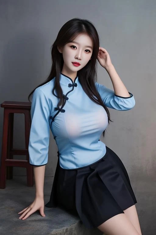 一套民国风校服 tangzhuang school unifrom