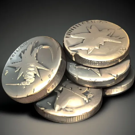 ((masterpiece,best quality)), absurdres, <lora:FantasyIcons_Coins:0.8>, silver coin, multiple coins,