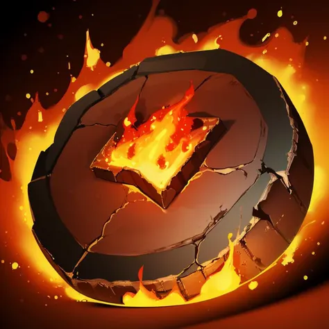 a close up of a fire and flames in a circle