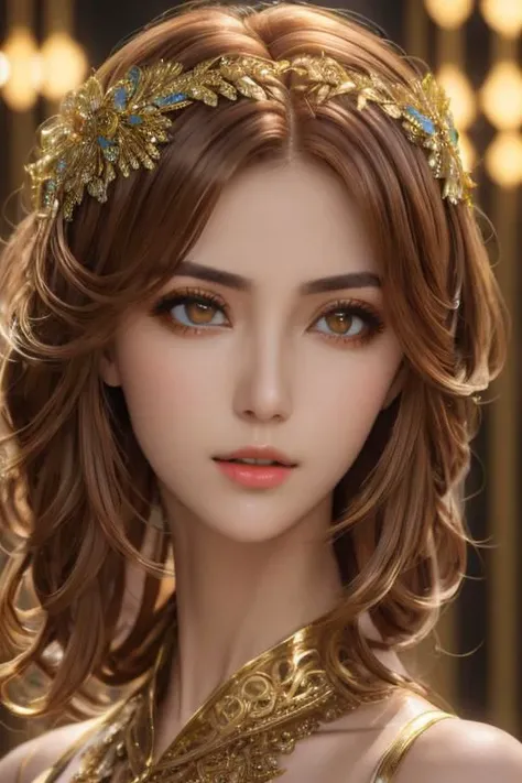 ukj person ,(masterpiece), best quality, expressive eyes, perfect face, (beautiful goddess detailed face), high contrast, (best illumination, an extremely delicate and beautiful), braided  hair, blonde hair, ((cinematic light)), dramatic light, hyper detai...