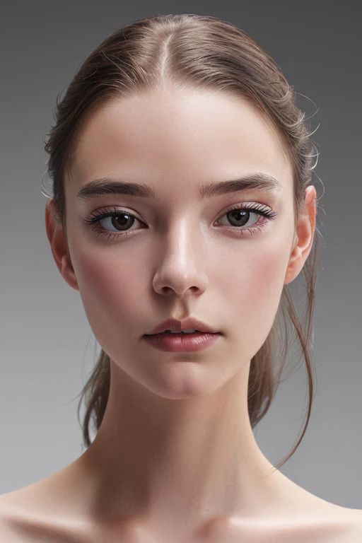 (close-up:1.0) portrait of (young:1.0) sks woman, (oiled shiny skin:1.0), (subtle profile angle:1),
(8k uhd:1.0), (best quality:1.0), (masterpiece:1.0), (sharp focus:1.0), (simple-grey-backdrop:1.0),
 <lora:CR-AnyaTaylorJoy-small-v1-malcolmrey:0.8>