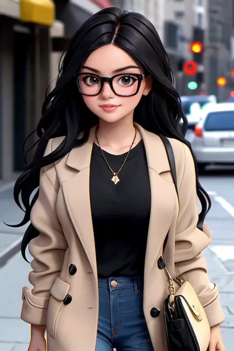 4r13lw, face , long black hair, black rectangle glasses <lora:4r13lw:1>