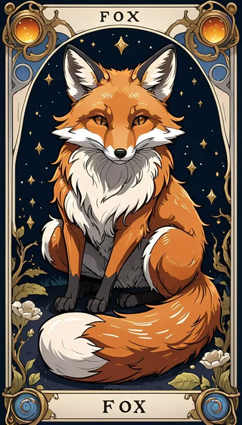 Tarot Card Style, tarot card of a curled up FOX, bottom text "FOX"
detailed, masterpiece,
<lora:Tarot Card XL:1> Tarot Card Style, <lora:EnvyBetterHiresFixXL01:0@0,0@.49,1@.5:hr=1>