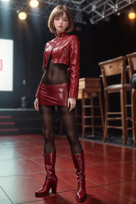 highres,absurdres,masterpiece,best quality,original,extremely detailed CG,extremely detailed wallpaper,perfect lighting,looking at viewer,bare hands,standing on stage,1girl,blurry background,
<lora:sabrina_outfit_frlg:0.7>, sabrina_outfit_frlg,pantyhose,re...