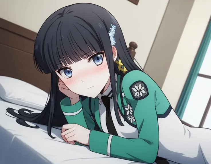 score_9, score_8_up, score_7_up, source_anime,
miyukishiba, <lora:miyuki-shiba-s2-ponyxl-lora-nochekaiser:1>,
miyuki shiba, long hair, blue eyes, black hair, hair ornament, ribbon, hair ribbon, snowflake hair ornament, bangs, blunt bangs,
long sleeves, dre...