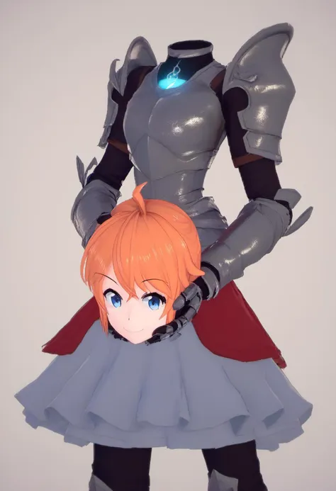 a close up of a person in a dress and a robot