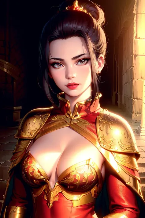 ultra realistic 8k cg, masterpiece, ((ultra detailed background, delicate pattern, intricate detail, highly detailed, fine details best quality, hyperdetailed face)), (photorealistic:1.4),beautiful lighting, absurdres, RAW photo, film grain, Azula, 1girl, ...