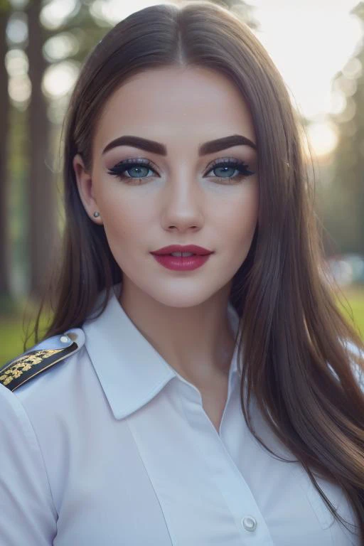 <lora:sunshine-06:0.6>, sunshine, (epic)
 , ((outdoors, fire, at night)),((police uniform, police badge)) smiling, (lipstick, blush, eye shadow), ((best quality, masterpiece, extreme details, high resolution):1.2),((detailed eyes, beautiful eyes, detailed ...