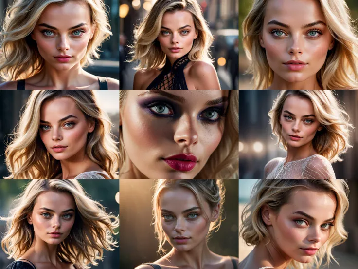 Margot Robbie, (exotic, alluring, sexy), (beautiful gorgeous face, shaped face), (detailed pupils:1), (crystal clear eyes:1.2), (dark eyeshadows:2), (black eyeliners:1), (blush cheeks:0.8), (lipstick:0.8, lipgloss:0.8), (full lips:1.2), (pouty lips:1.2), (...