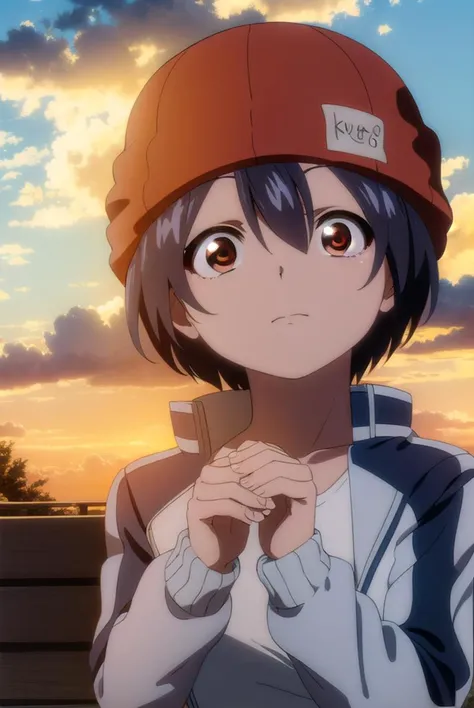 fuukoizumo, <lyco:fuuko izumo s1-lyco-nochekaiser:1>,
fuuko izumo, black hair, hair between eyes, (brown eyes:1.5), short hair,
BREAK shirt, white shirt, jacket, open jacket, pants, denim, beanie, (red beanie:1.2),
BREAK outdoors, city, sky, clouds, sun,
B...