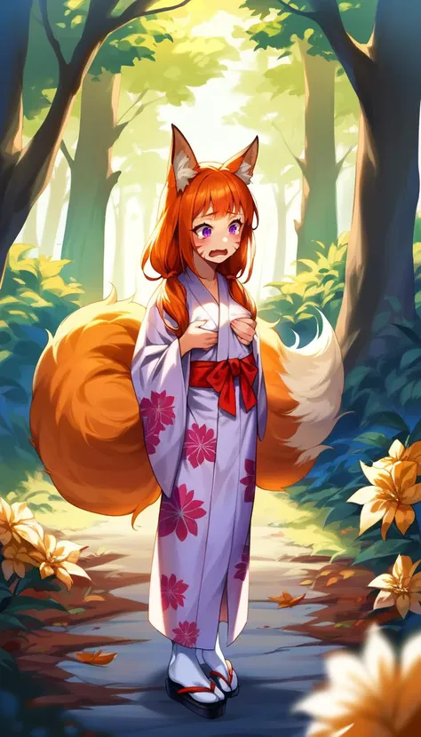 score_9, score_8_up, score_explicit, source_anime, hardcore, BREAK
1girl, fox girl, kitsune, young teen, long  hair, low twintails
scared expression, open mouth, wavy mouth, tears, purple eyes, slit pupils, ginger fur, facial marks, small breasts, extreme ...