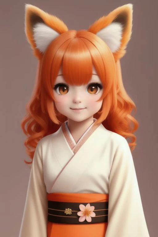 masterpiece, best quality, highly detailed, 1girl, solo, (:3:0.9), animal ear fluff, animal ears, orange hair, fluffy hair, blus...