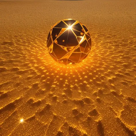 a desert where the sand is made of diamonds and the sun is made of fire, static, perspective, dappled, <lora:epinoiseoffset_v2py...