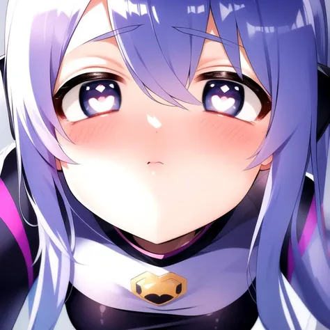 anime girl with long purple hair and blue eyes