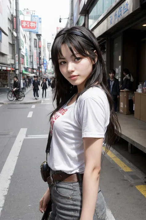 RAW portrait photo, embedding:YajimaMaimi in busy Tokyo street, embedding:fcDetailPortrait