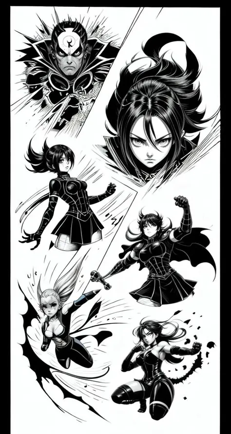 manga style, (Marvel:1.1),