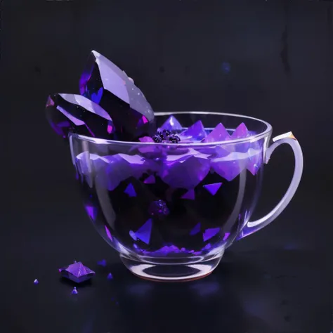 <lora:magictea:0.8>, glass teacup of magical cobalt liquid, blackberry slice, <clip:skip:2>, masterpiece, 8k, high resolution, shallow depth of field, sharp focus