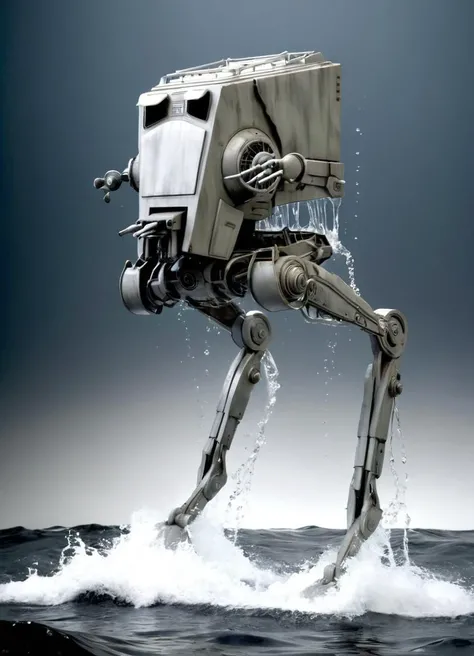 atstwlkr machine walking through water, ripples, waves, fluid, massive, scary,
<lora:AT-ST_-_Scout_Walker_SDXL:0.8>