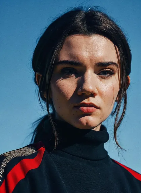 A stunning intricate full color portrait of (sks woman:1),wearing a black turtleneck, epic character composition, by ilya kuvshinov, alessio albi, nina masic, sharp focus, natural lighting, subsurface scattering, f2, 35mm, film grain, <lora:locon_brett_v2_...