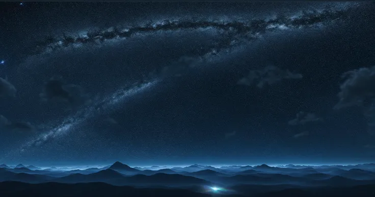 a view of the milky and the stars above the mountains