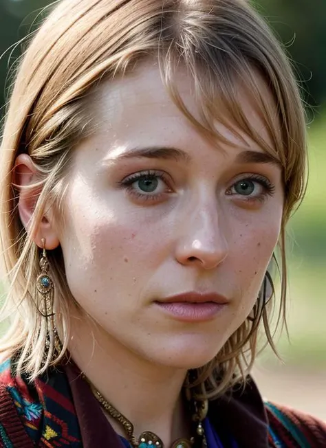 A stunning intricate color close up portrait of (sks woman:1) , wearing fancy shirt, epic character composition, sharp focus, natural lighting, subsurface scattering, f2, 35mm, film grain, , by Jimmy Nelson, <lora:lora-small-alison-mack-v1:1>