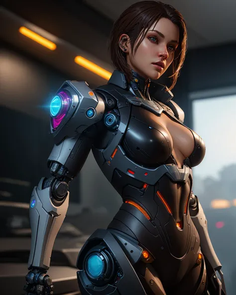 best quality,masterpiece,highly detailed,ultra-detailed, cyborg, latex bodysuit, game cg,,robot,((cyborg)),machine,futuristic,concept Art by senior character Artist,featured on zbrush central,trending on polycount,trending on ArtStation,CGSociety,hard surf...