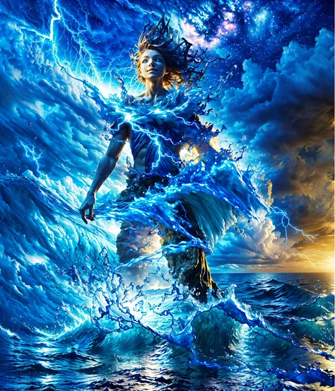 masterpiece, full of electric energy, epic, absurdres, imaginative, very detailed, [water elemental:girl:30]:1.1 AND (upper body shot of young French girl), cute smile, dreamy look, casting a spell, ocean, stormy skies, lightning <lora:blindbox_v1_mix:0.6>...