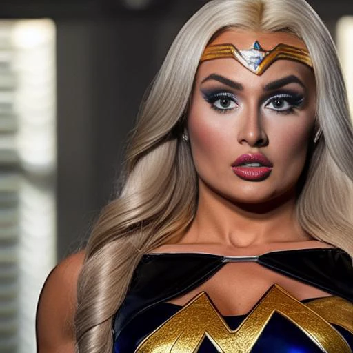 a movie still of  tffnyStrton as (DC Comics chacarter wonder woman: 1.3), really  tffnyStrton lookalike!!!!, blonde hair,  wonder woman tiara, dynamic lighting, smiling, (dymamic heroic pose: 1.3),intricate, extremely high detailed, 8K, UHD, 2022 picture o...