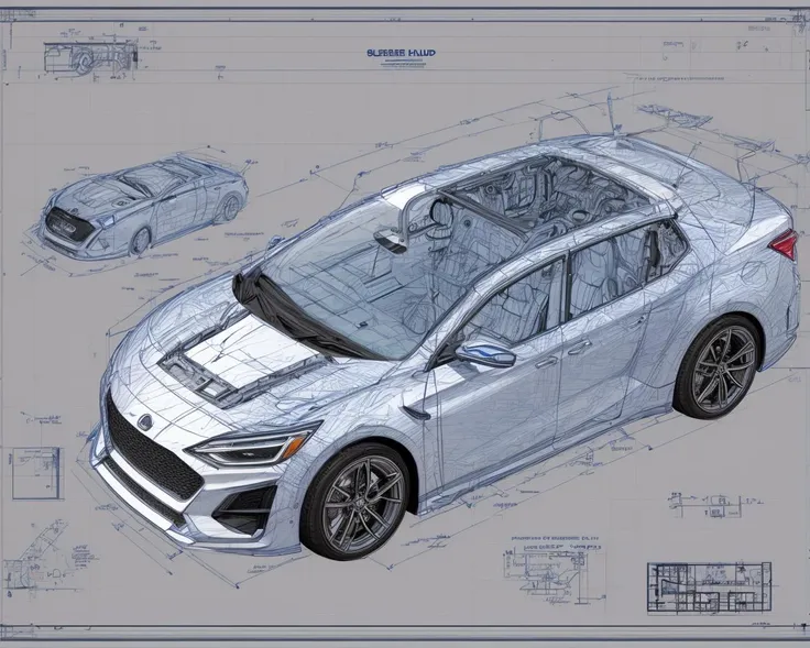 masterpiece, high quality, absurdres, 8K ,UHD
<lora:Blueprint_last:2> 
hatchback, automotive advertisement style,sleek, dynamic, professional, commercial, vehicle-focused, high-resolution, highly detailed, Blueprint Schematic Drawing, , technical drawing, ...