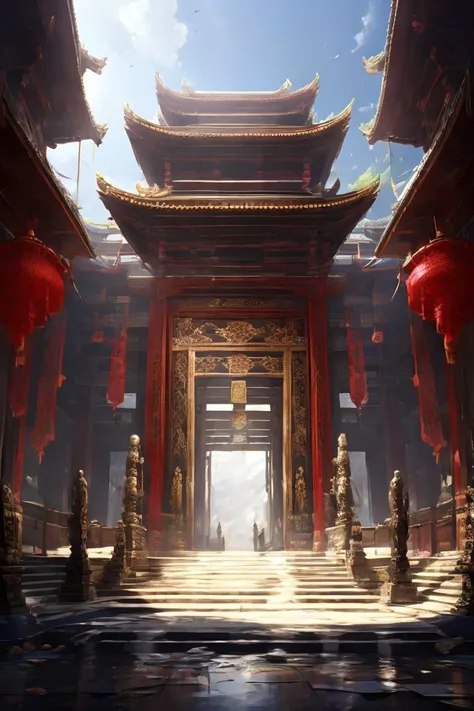 Chinese Ancient Architecture, ZGGJZ, <lora:ä¸­å½å¤å»ºç­åºæ¯æ°å´_v1.0:0.8>