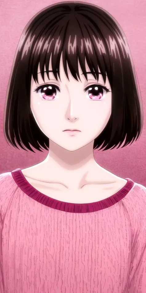 (Ultra-HD, ultra-HD-photo-realism) 1girl,  <lora:ichika arima s1-lora-nochekaiser:1> ichika arima, short hair, brown hair, (pink eyes:1.3), teenager, small-chest