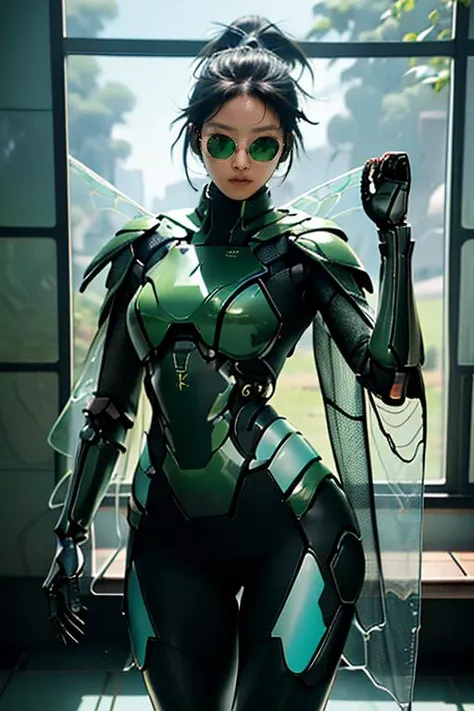 1girl,  (green scifi armor, gauntlets, MantisAI:1.2)  , <lora:MantisAI:0.8> , a photo of a woman wearing armor  , rendered in octane , rendered in unreal engine , realistic photography, ultra-realistic, detailed eyes, photorealistic, realistic, real life, ...