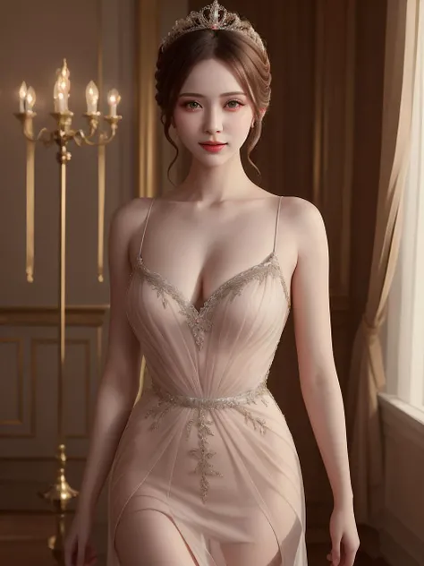 (best quality, masterpiece:1.2),ultra detailed,(photo realistic:1.4),russian_girl,<lora:RussianGirl_v1:0.4>,Cabaret_Dress, <lora:CabaretDress_v1:0.6>,indoor,