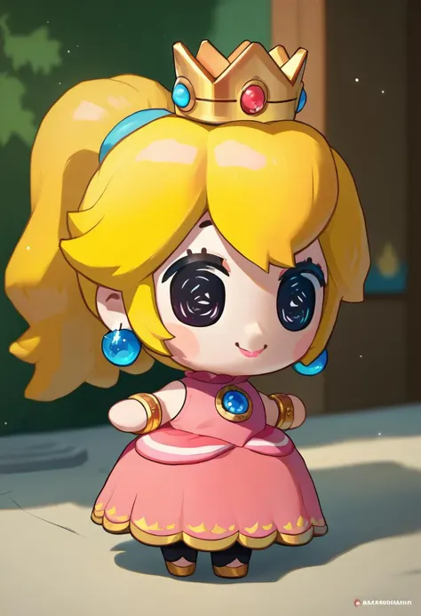 a cartoon princess with a crown on her head