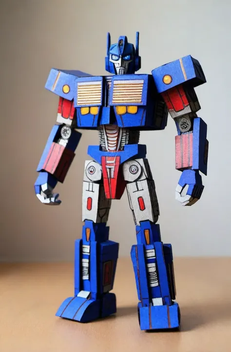 ASCIIa cardboard transformers figure robot toy