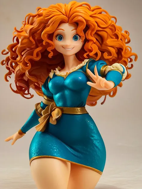 a close up of a toy figure of a woman with red hair