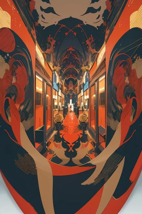 Abstract, 8K, photo shot from front, mid-body portrait, highly-detailed, (flat color:1.1),(colorful:1.3),(masterpiece:1.2), best quality, masterpiece, original, extremely detailed wallpaper, looking at viewer,
oriental city,eastern architecture,a lot of de...