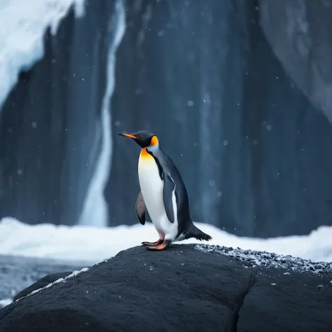 UHD, 4k, ultra detailed, cinematic, a photograph of <lora:Juxtaposition style:1>
Juxtaposition of a penguin is standing on a rock ground,standing,outdoors,blurry,no humans,blurry background,bird,animal,snow,snowing,realistic,animal focus,penguin,photo back...