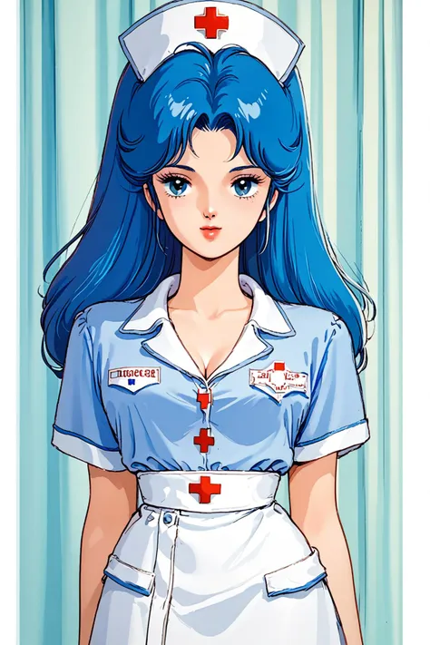 score_9, score_8_up, score_7_up, source_anime,(closed up),girl, retro, 1980s, sexy, nurse, hospital room