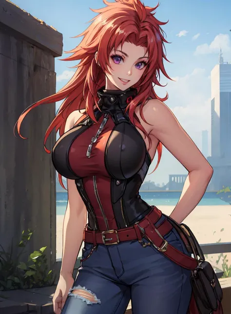 masterpiece, best quality, ultra-detailed, illustration,
(1girl), solo, beautiful detailed eyes, (upper body:0.8),sharp focus, glowing eyes, detailed 4k eyes,
<lora:risty-20:0.8>, large breasts, huge breasts, red hair, messy hair, very long hair, smile, pu...