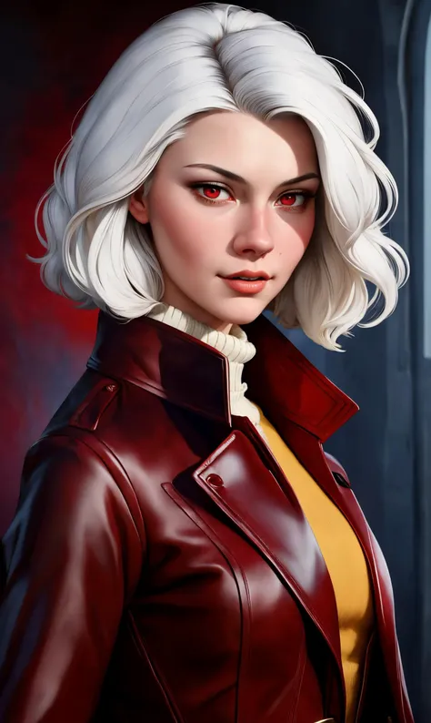 woman, solo, warrior, white hair, dark red eyes, detailed face, 
([Adrianne Palicki|Liv Tyler|Vanessa Hudgens]:0.8), (arosen style :0.9), 
masterpiece, professional, high quality, beautiful, amazing, mid-century, 
ArtStation, Long coat, fallacious, photosh...