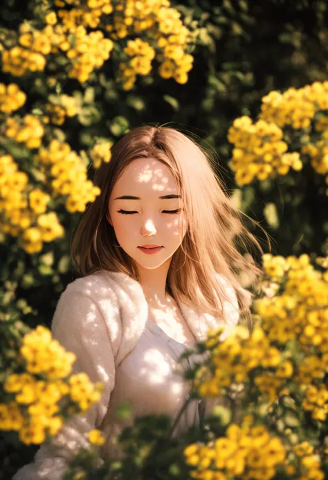 [upside down lightbulb :  elegant woman bending light , long flowering slack , fast  shutter speed, natural proportions, duo tone, depth of field :3]