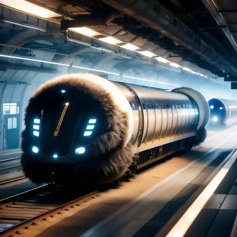 <lora:FluffyStyle:1> FluffyStyle a high-speed hyperloop system transporting passengers in a future city