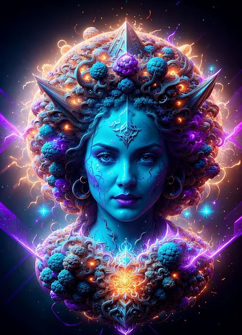 Warlock head, mind-expanding drug abstract fractals, [pugh-subject|pugh-subject|anad] woman stonepunk, 3d model, very coherent symmetrical artwork, unreal engine realistic render, 8k, micro detail, intricate, elegant, highly detailed, centered, digital pai...