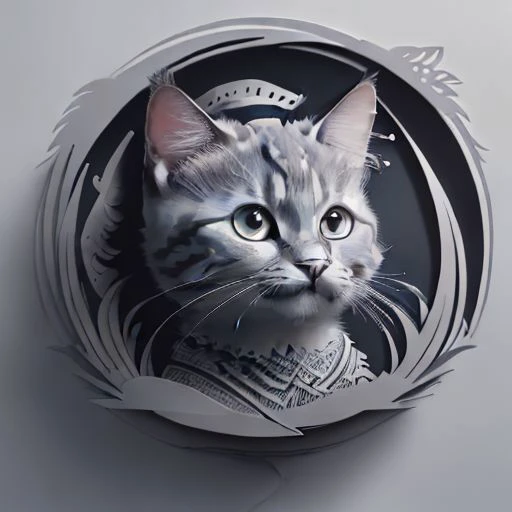 there is a cat that is sitting in a circular object