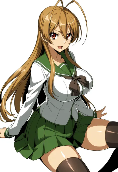 a woman in a green and white uniform is sitting down