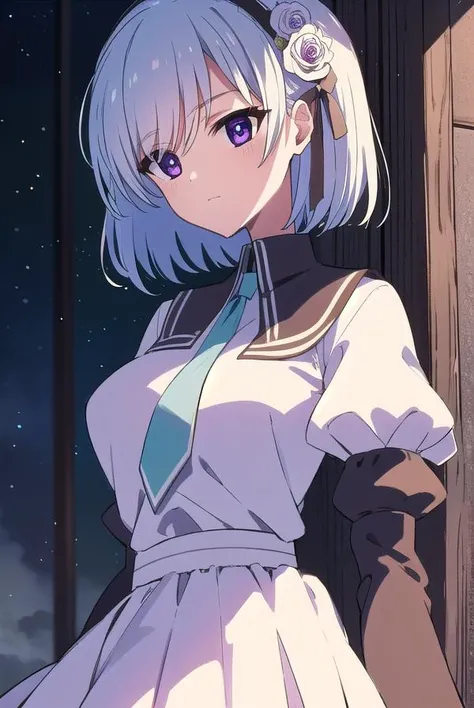 henriettemystere, <lyco:henriettemystere-lyco-nochekaiser:1>,
henriette mystere, short hair, blue hair, (purple eyes:1.1),
BREAK dress, flower, hairband, necktie, black dress, school uniform, collar, juliet sleeves, long slleeves, frills, white skirt,
BREA...