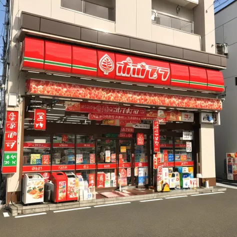 コンビニの外観P SDXL