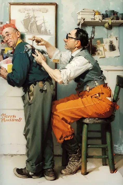 Norman Rockwell style 诺曼·洛克威尔